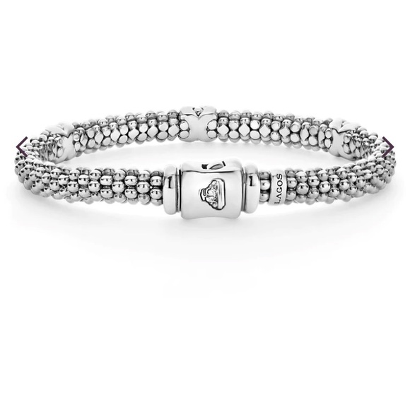 LAGOS EMBRACE Three Station Silver X Diamond Bracelet | 6mm - Picture 14 of 16